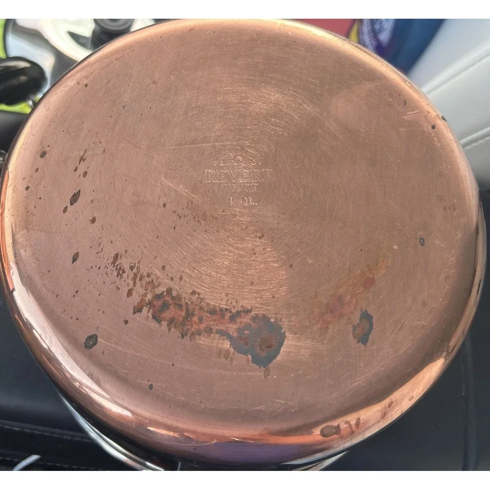Revere Ware 1801 4 Qt. Pot Copper Clad Bottom With Lid Stainless Steel
